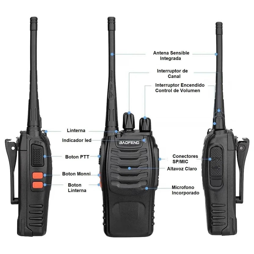 Radio Walkie Talkie BF-888S®